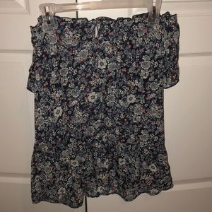 Off the shoulder chiffon blouse